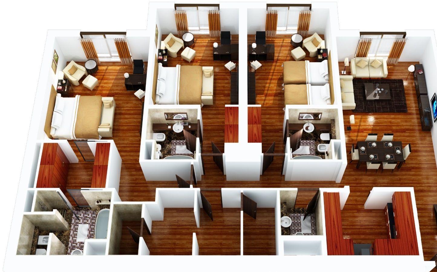 Grosvenor House Dubai 3 Bedroom Residence Apartments Dubai